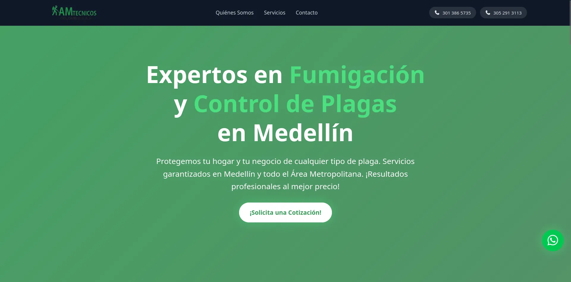 Sitio web de AMTecnicos desarrollado con Astro