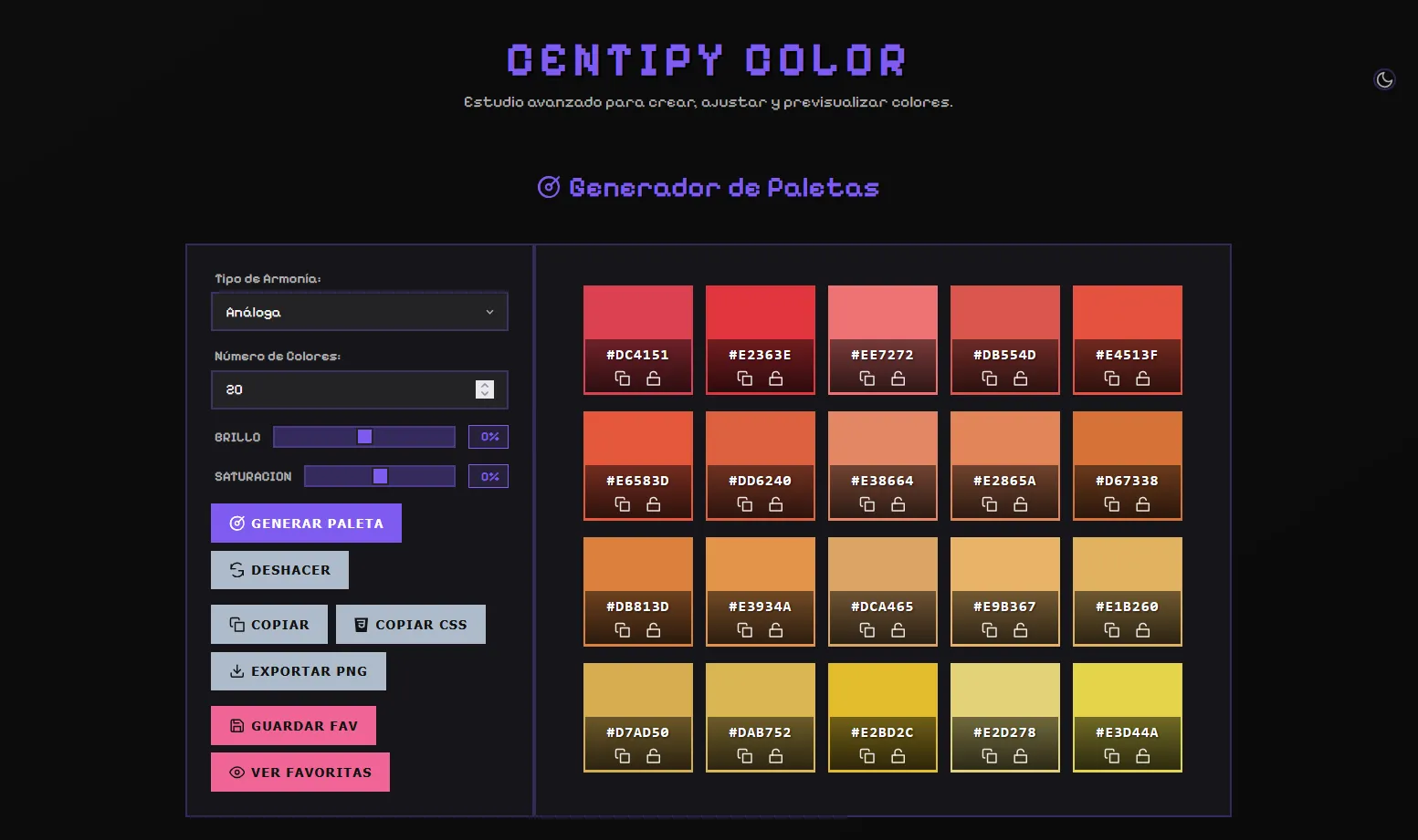 Desarrollo de PWA para Paletas de Colores por Centipy, herramienta de diseño web